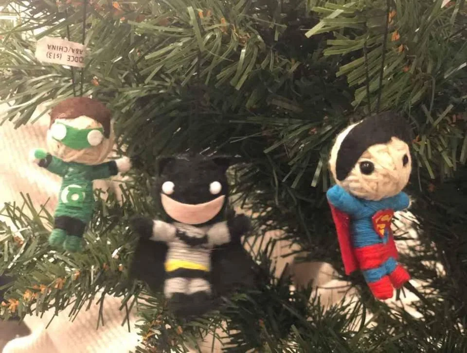 Superhero String Doll Christmas Ornaments, All 8 for $12 image indicator(2)