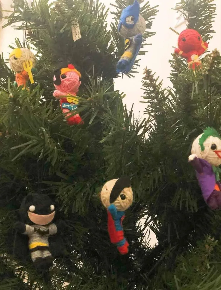 Superhero String Doll Christmas Ornaments, All 8 for $12 image indicator(3)