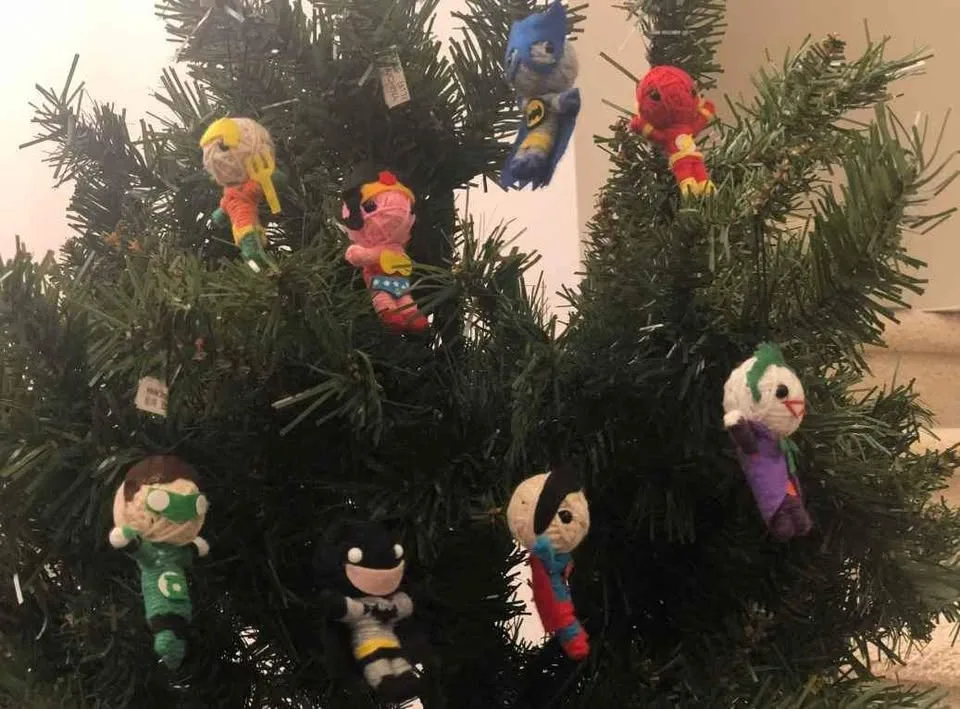Superhero String Doll Christmas Ornaments, All 8 for $12 image indicator(4)