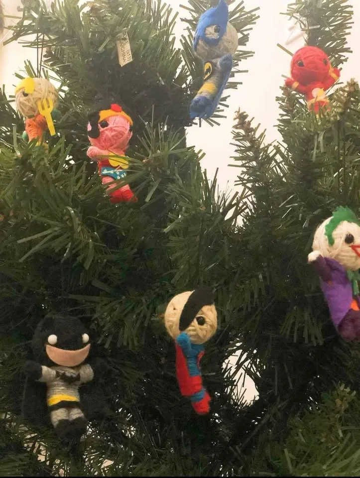 Superhero String Doll Christmas Ornaments, All 8 for $12 image indicator(6)