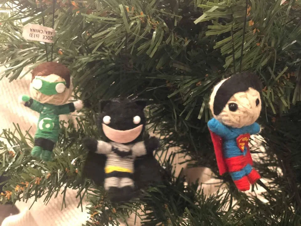 Superhero String Doll Christmas Ornaments, All 8 for $12 image indicator(8)