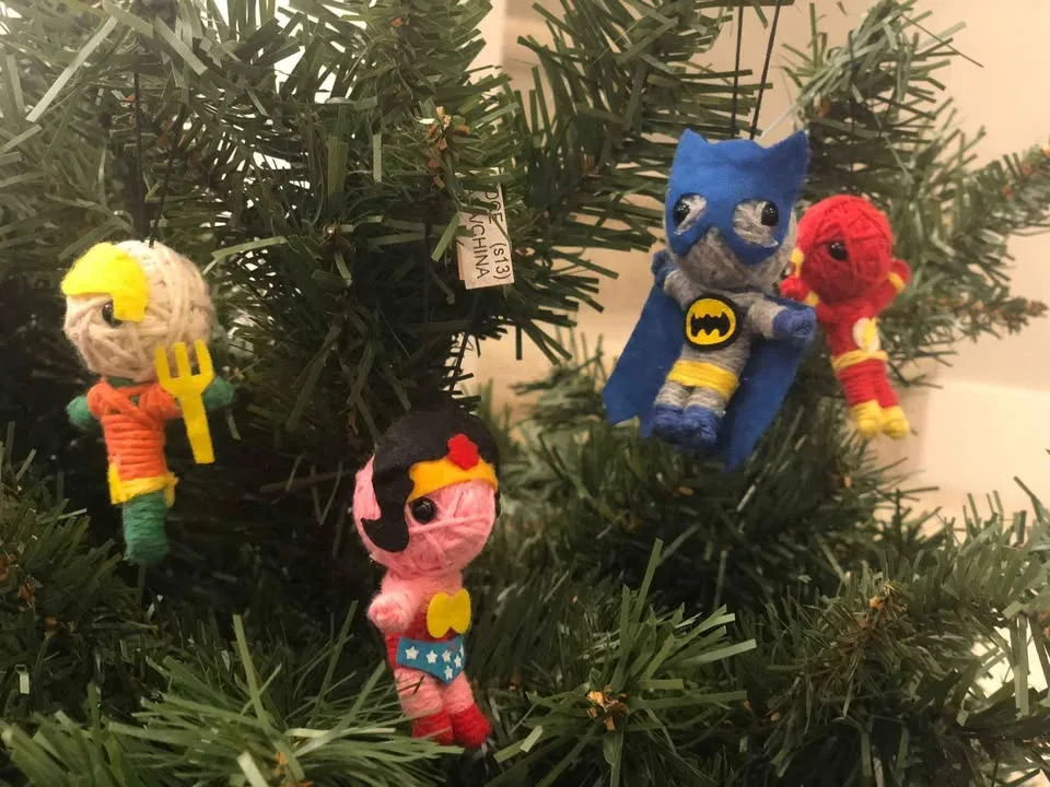 Superhero String Doll Christmas Ornaments, All 8 for $12 image indicator(9)