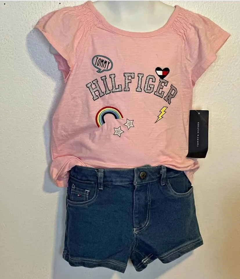 GIRLS SHORTS SUIT(2PC) SIZE:6 PRICE :$50 BRAND :TOMMY HILFIGER thumbnail