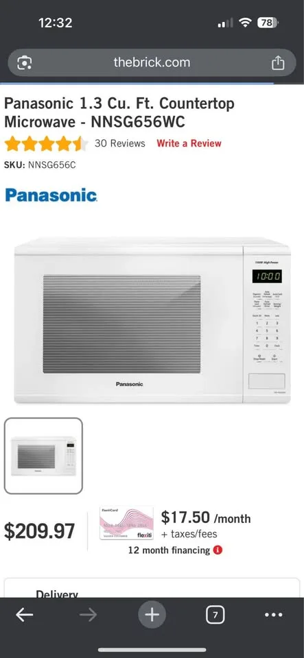 Panasonic Microwave image indicator(3)