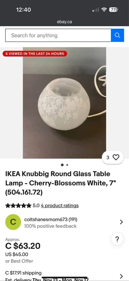 IKEA cherry blossom lamp image indicator(2)