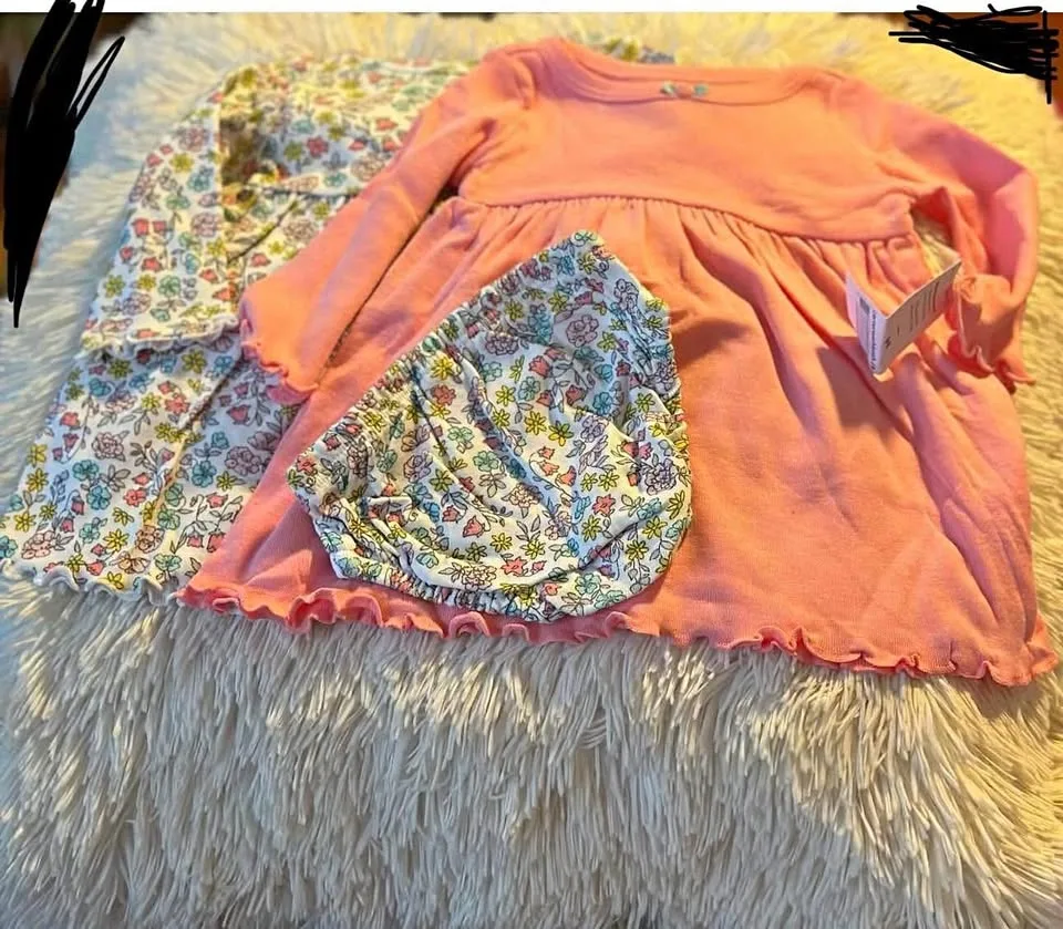 GIRLS DRESS (3PC) SIZE: NB (NEWBORN) PRICE:$30 thumbnail