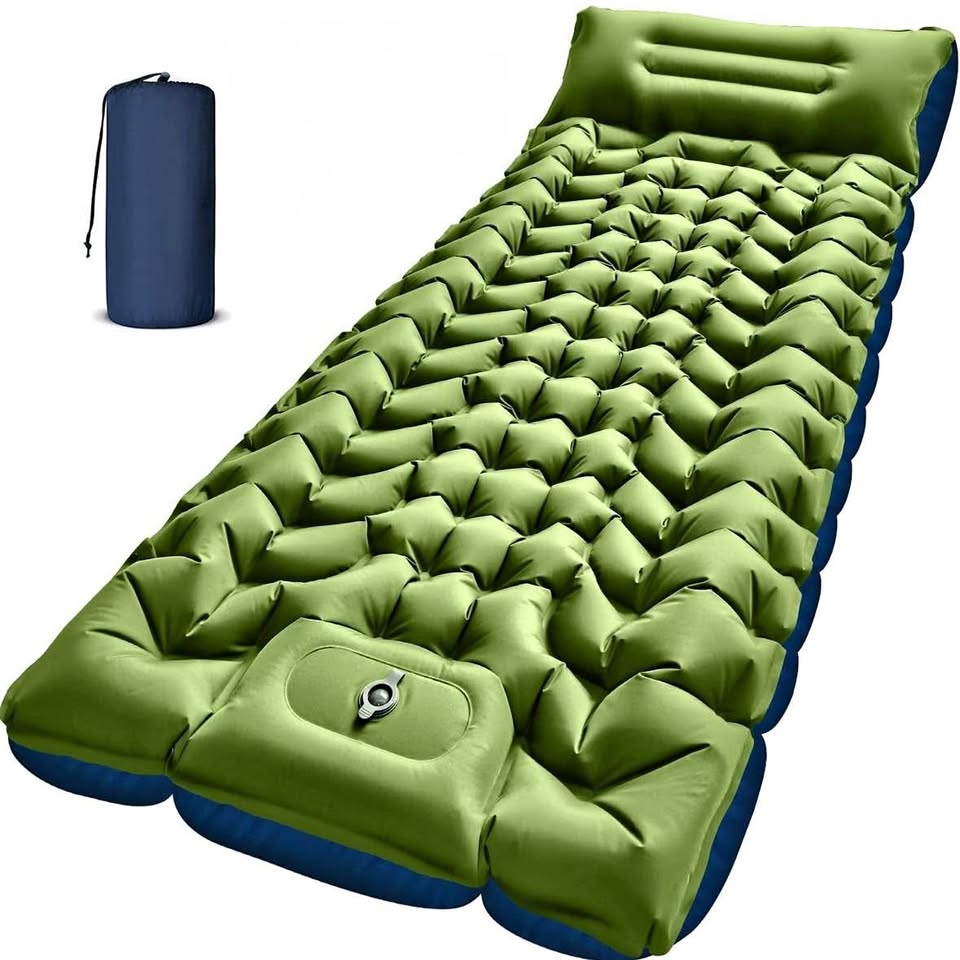 NEW - Camping air mattress with built in pump