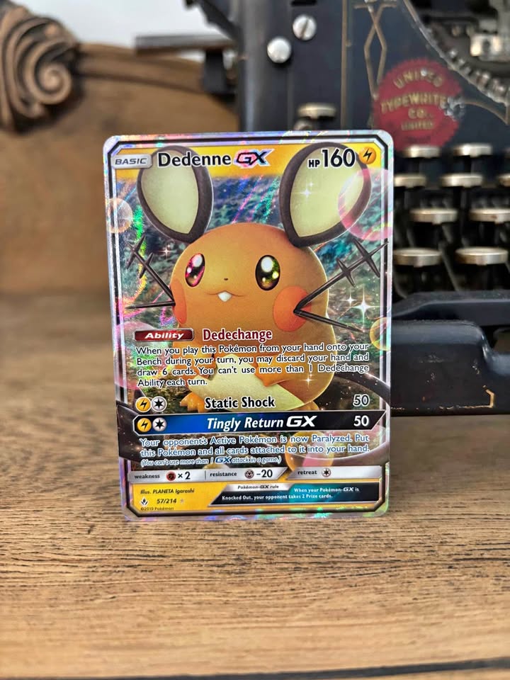 Dedenne GX 57/214 Unbroken Bonds NM Ultra Rare Pokemon Card