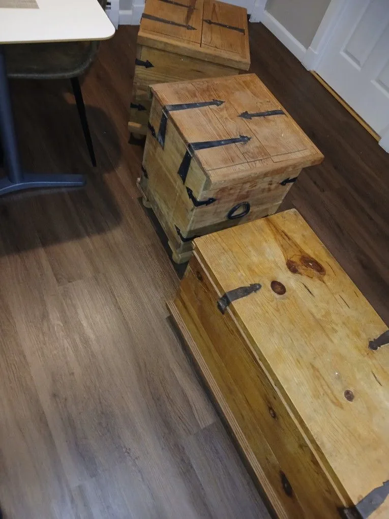 End Of Bed Storage Bench/box Set Of 3(Ottoman image indicator(9)