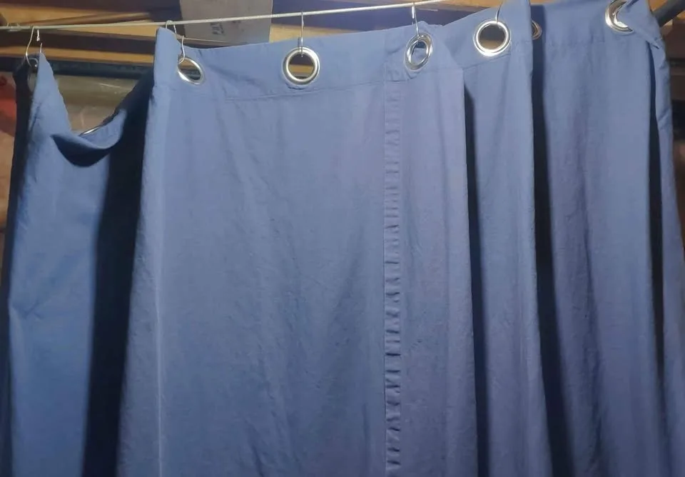Curtains 2 sets Navy and pale yellow image indicator(2)
