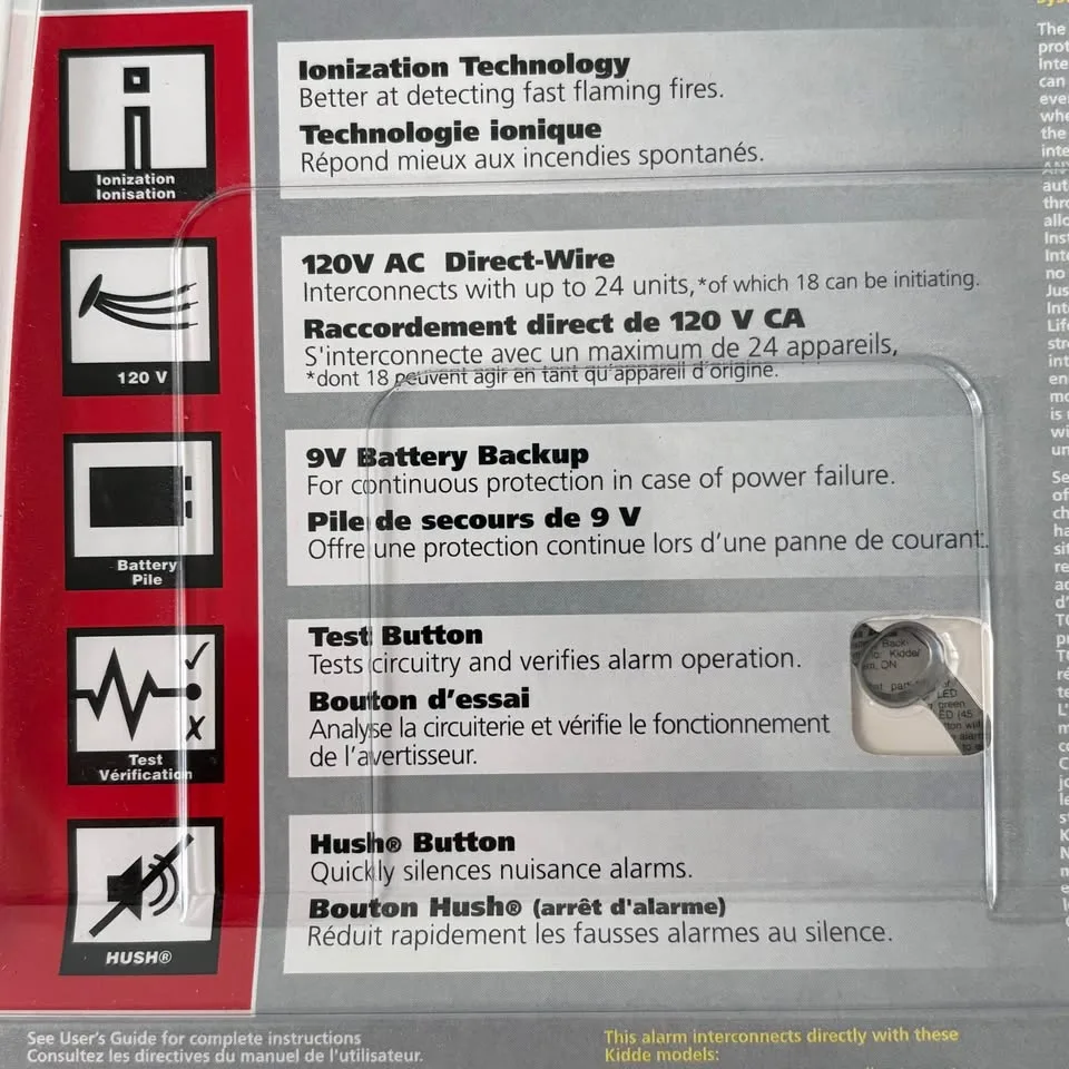 Kidde Hardwired Smoke Alarm with Battery Backup image indicator(3)