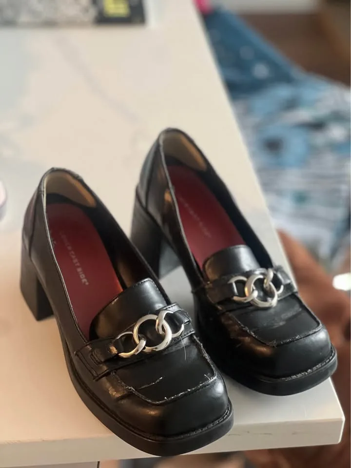 Vintage 90s loafers platform Mary Jane shoes size 8-8.5 image indicator(2)