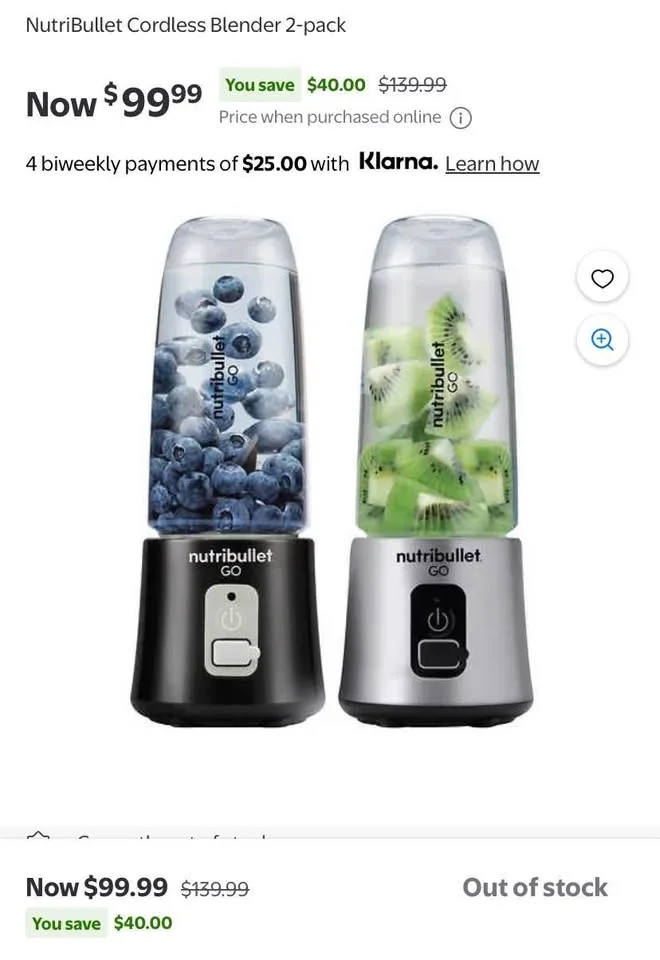 Portable blender. Great quality and Brand New Nutribullet GO, 2p image indicator(2)
