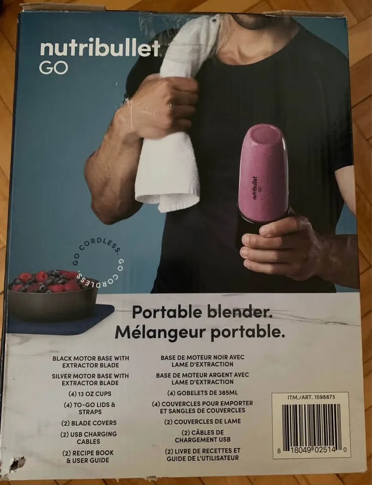 Portable blender. Great quality and Brand New Nutribullet GO, 2p image indicator(3)