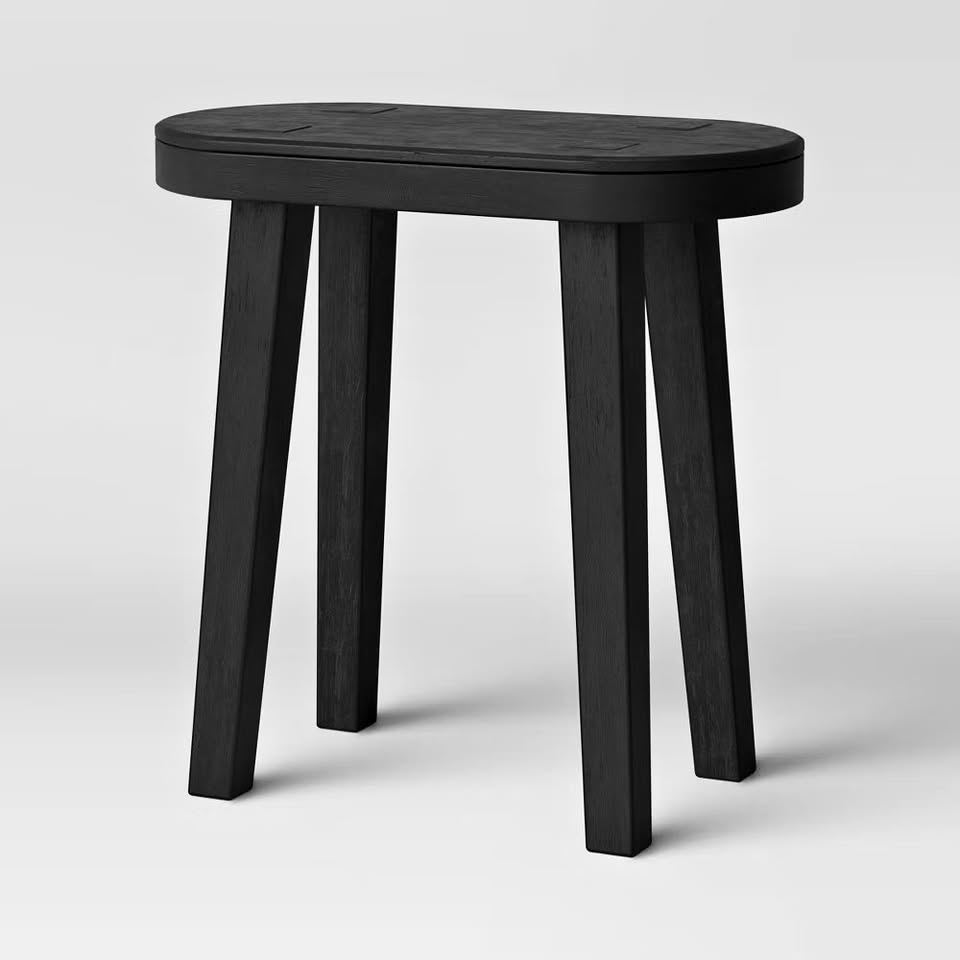 Orig $75 NEW DISCONTINUED Threshold Carved Wood Accent Table