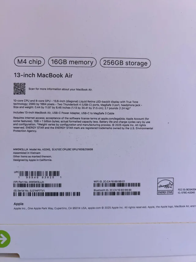 LOT MacBook Air M4 2025, Magic Keyboard, Magic Mouse & Trackpad image indicator(3)