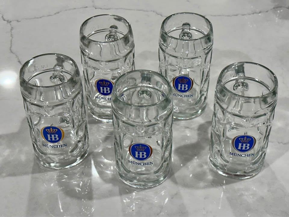 Hofbräuhaus München Glass Beer Mug .5L Beer Steins