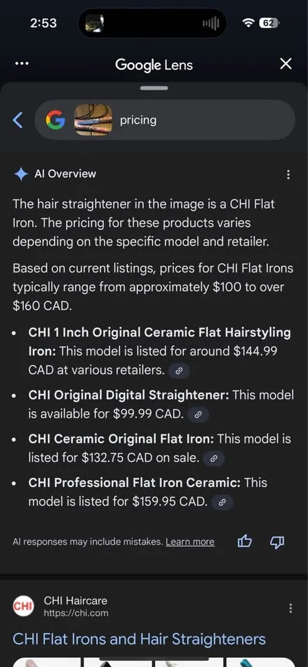 Chi Rose Gold Floral Hair Straightener image indicator(3)