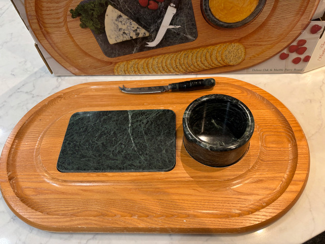 Deliver oak and marble party board - $15