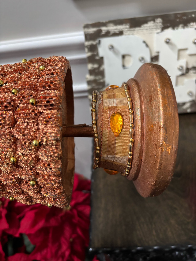 Beautiful holiday decor - Rose gold beaded Tree and deer set - photo 5