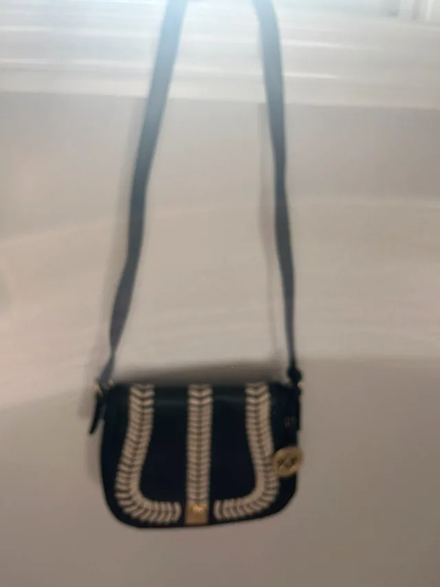 Like new Black and white saddle crossbody bag -$35 thumbnail