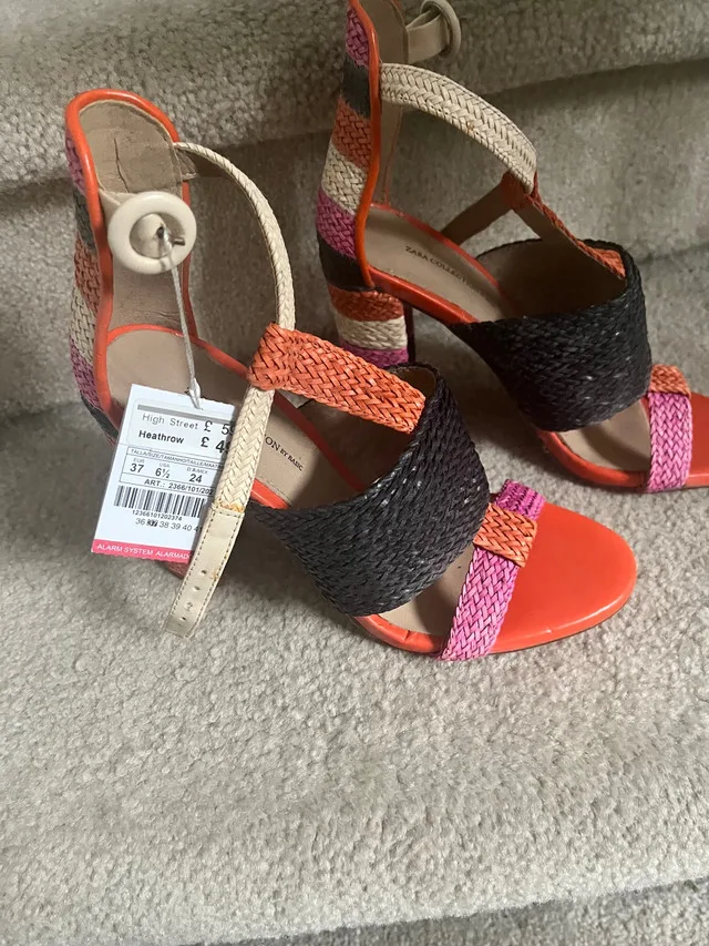 NWT Women’s Zara colourful sandals -  6 1/2 - $35 image indicator(2)