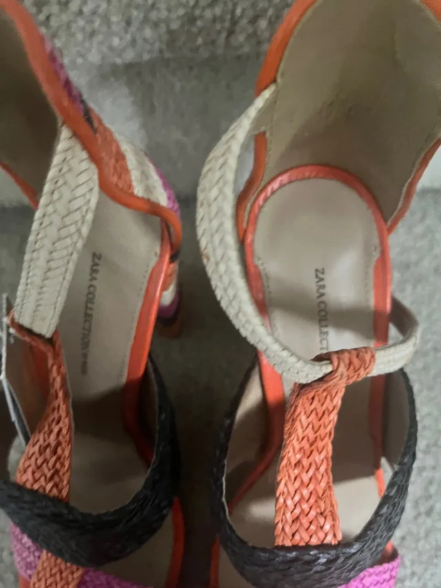 NWT Women’s Zara colourful sandals -  6 1/2 - $35 image indicator(6)