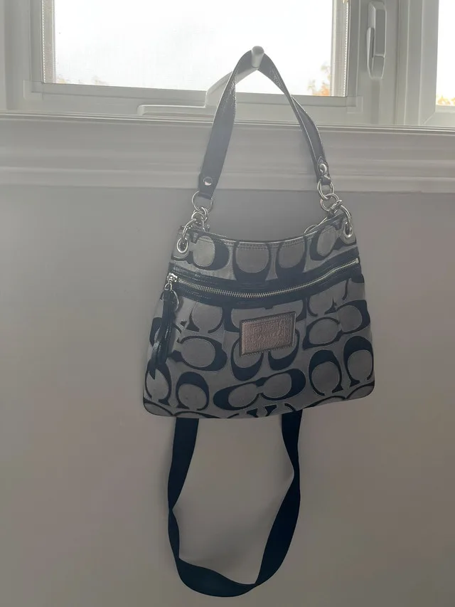 Coach used crossbody handbag canvas -$30 image indicator(2)