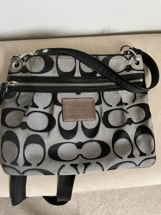 Coach used crossbody handbag canvas -$30 image indicator(4)