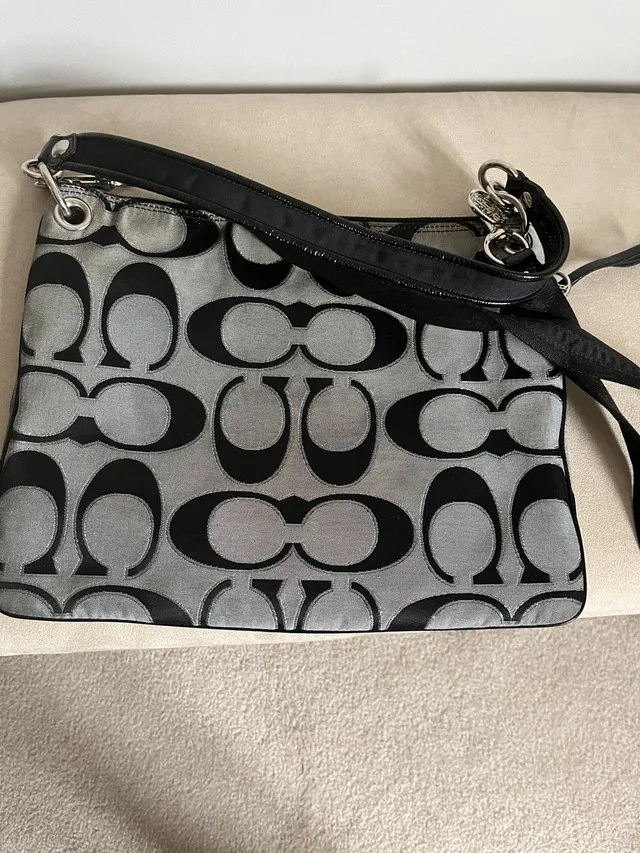 Coach used crossbody handbag canvas -$30 image indicator(5)