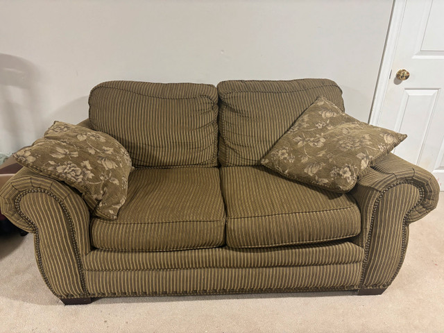 Set of 2 used fabric sofa and love seat - $250 - photo 4