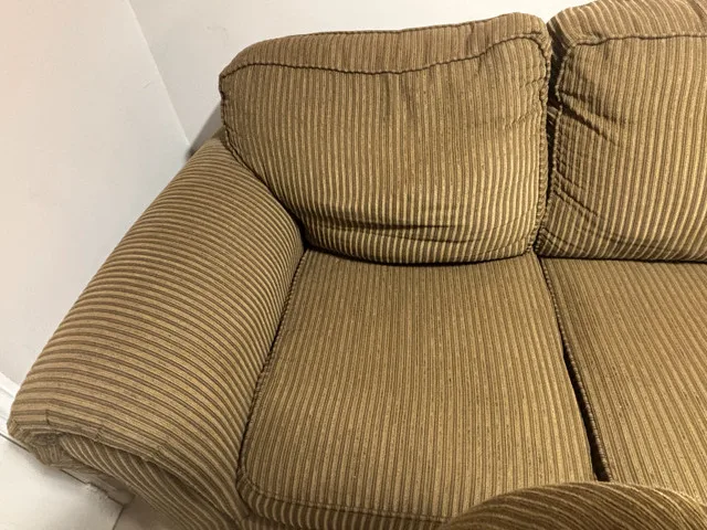 Set of 2 used fabric sofa and love seat - $250 image indicator(7)
