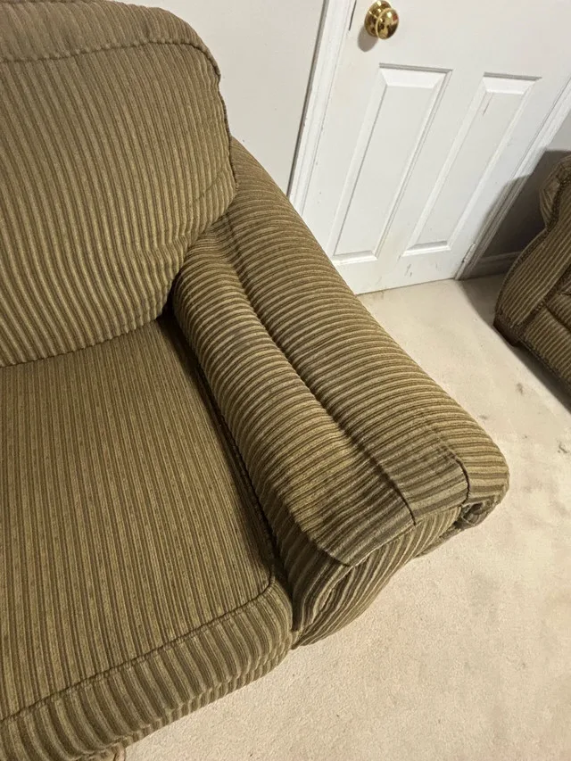 Set of 2 used fabric sofa and love seat - $250 image indicator(8)