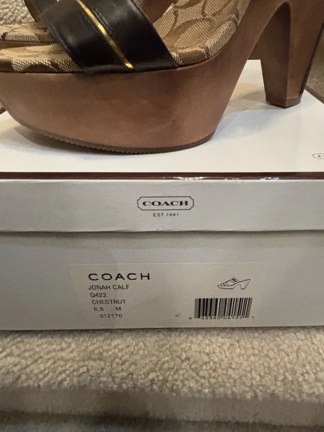 Women’s Coach platform sandals -size 6.5 $50 image indicator(4)