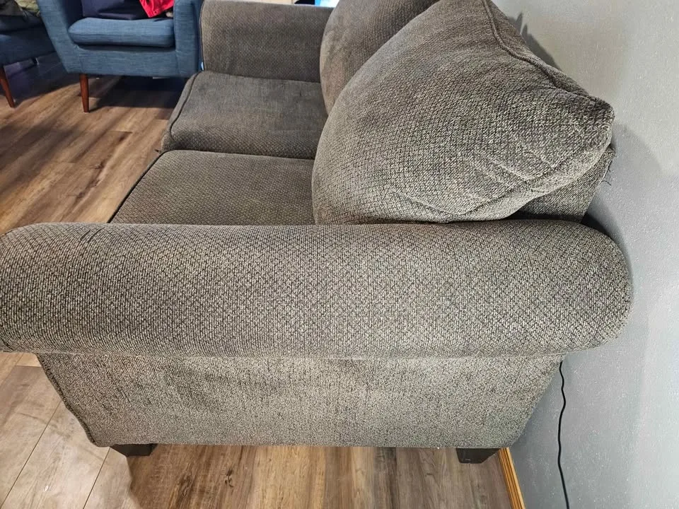 Comfy Gray Loveseat Couch – Good Condition image indicator(3)