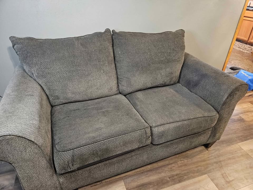 Comfy Gray Loveseat Couch – Good Condition - photo 4