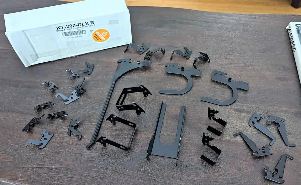 KT‑200‑DLX Deluxe Slotted Hook Kit – 26-piece (black) thumbnail