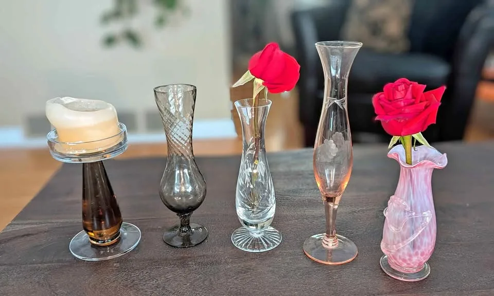 Vintage Glass & Crystal Bud Vases thumbnail