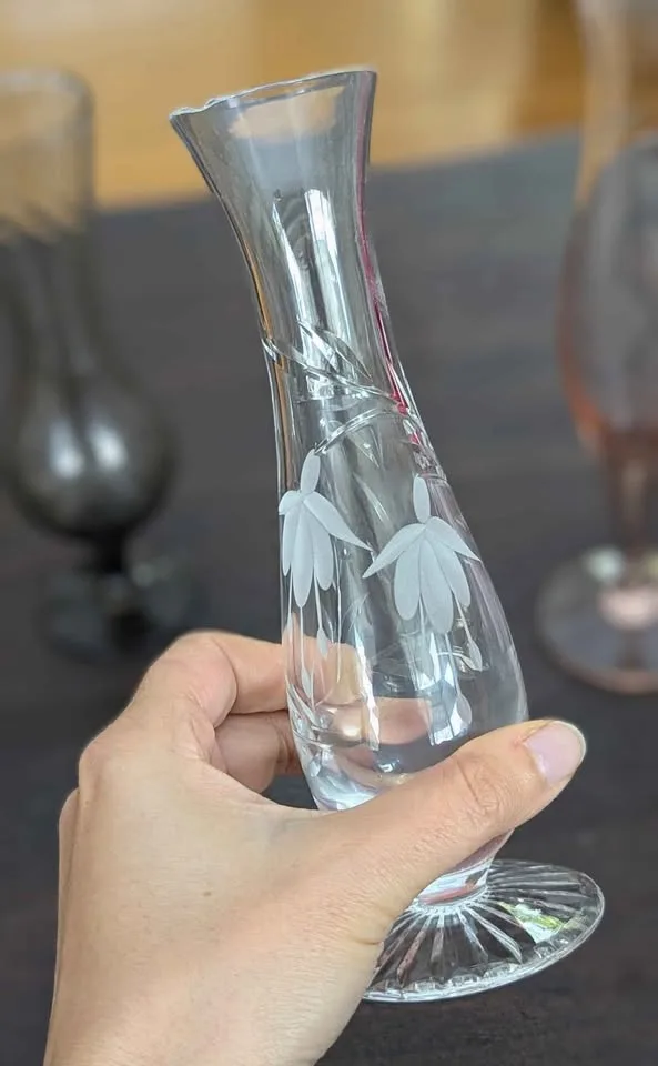 Vintage Glass & Crystal Bud Vases image indicator(7)
