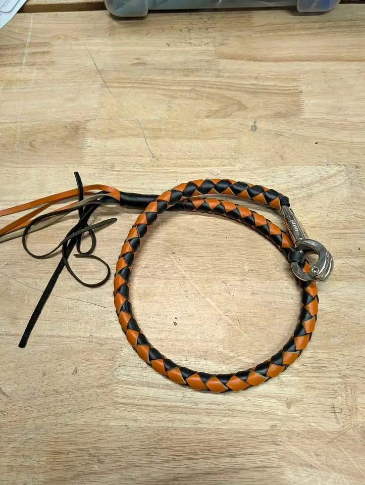 42" Get back whip. Black and Orange thumbnail