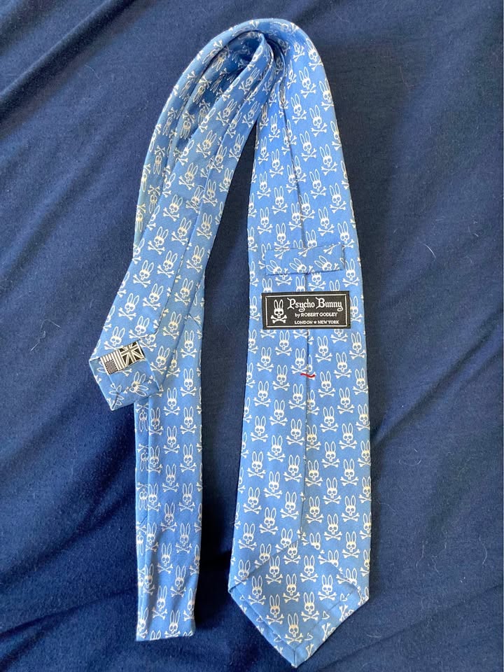 Blue Psycho Bunny tie