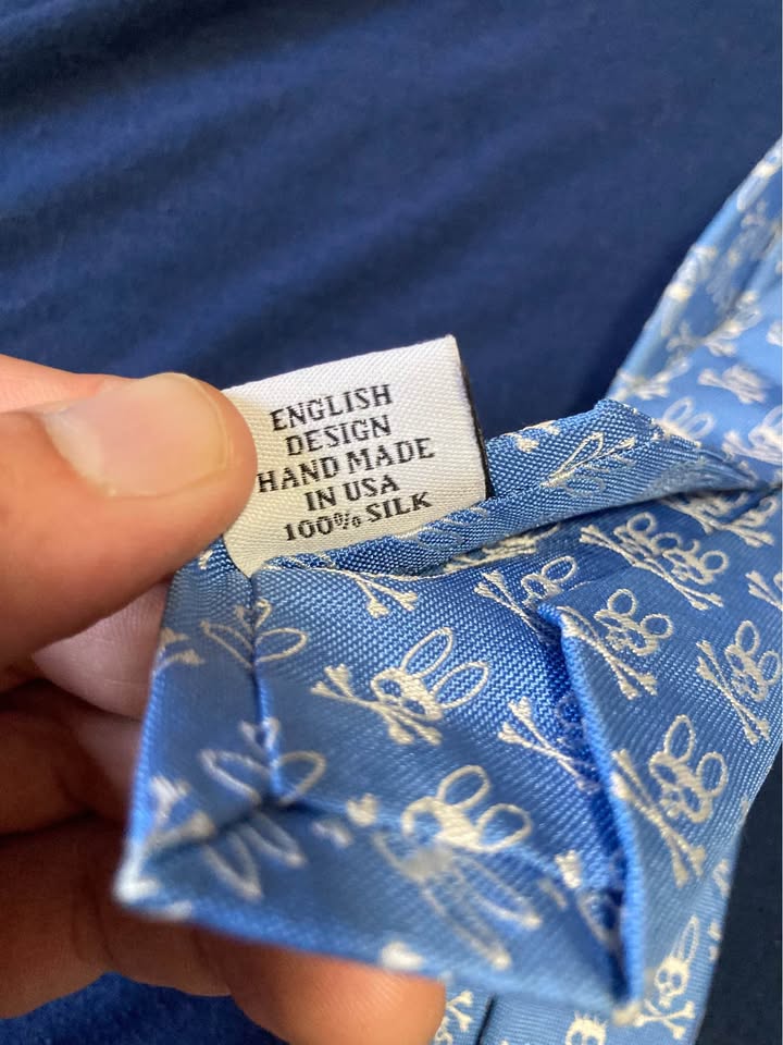 Blue Psycho Bunny tie - photo 2