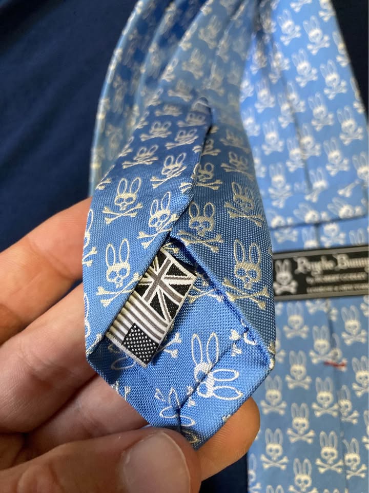 Blue Psycho Bunny tie - photo 3