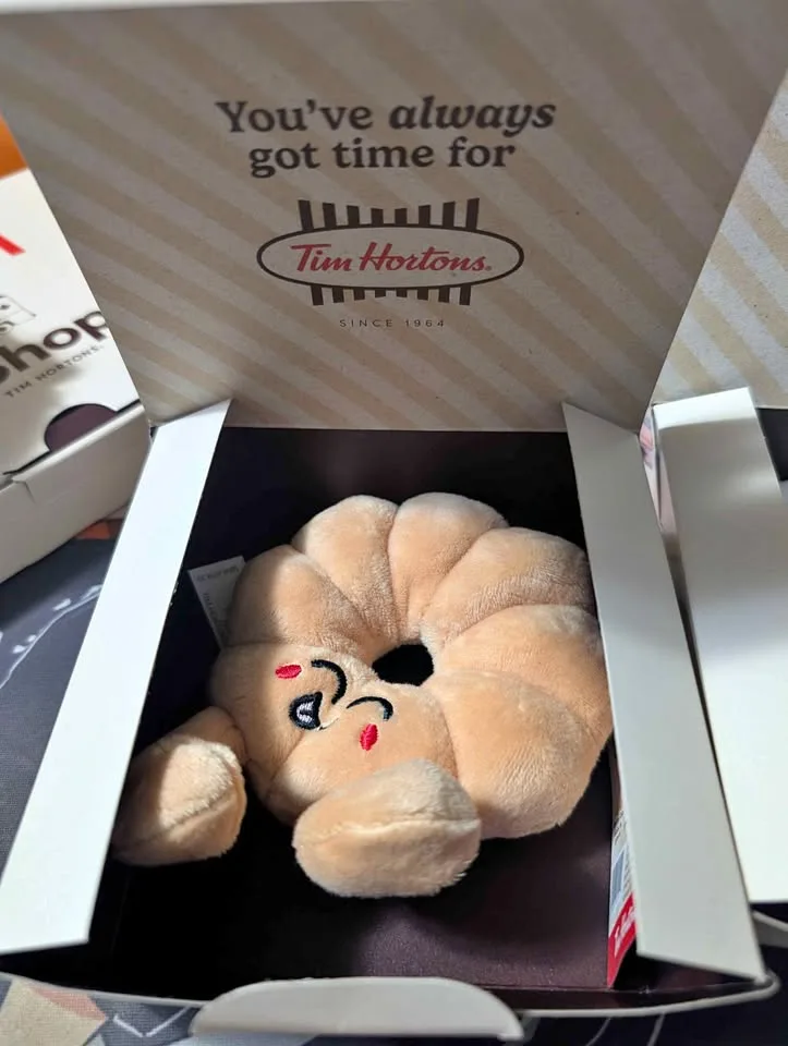 Tim Hortons plushy - cruller donut