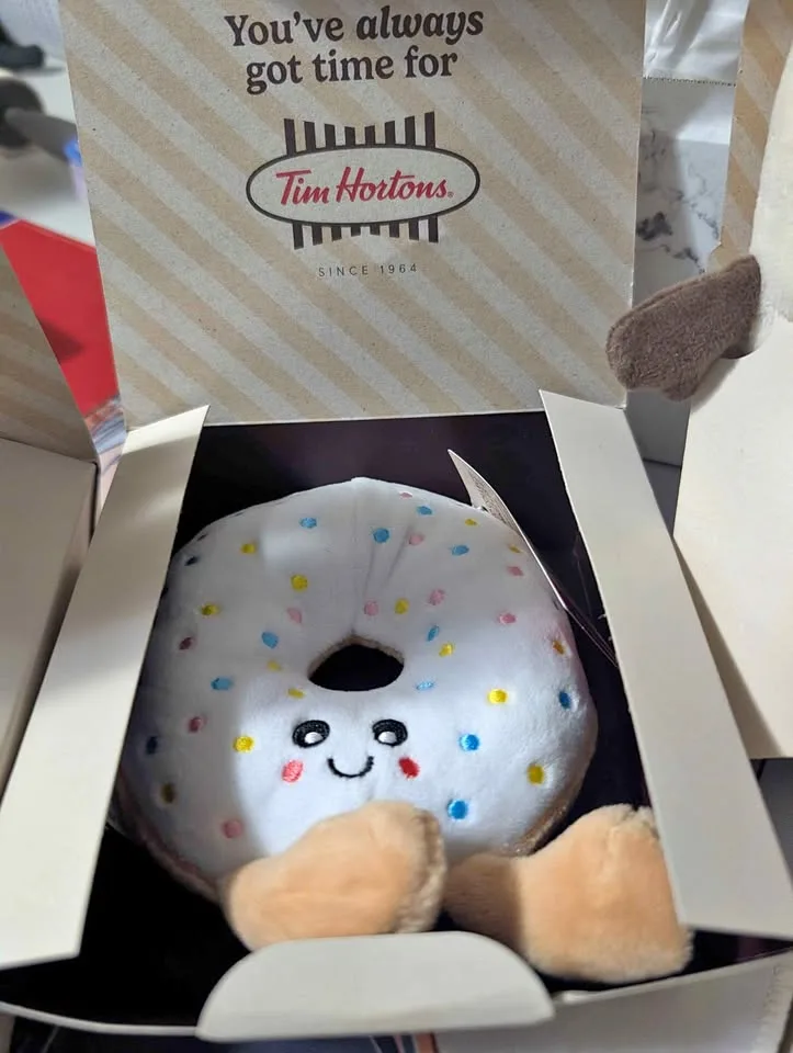 Tim Hortons plushy - sprinkle donut