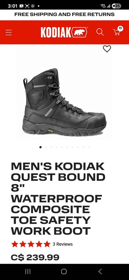 Kodiak Quest Bound 8" Waterproof Composite Toe Boots - photo 5