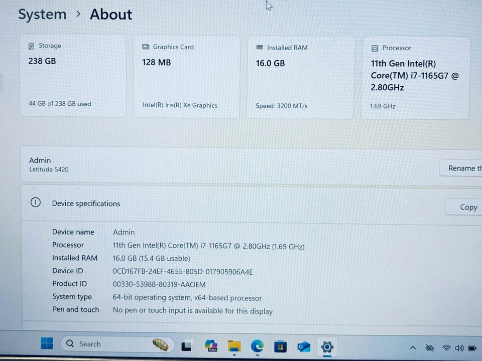 DELL LATITUDE 5420 2021 CORE I7-1165G7 16GB 256GB SSD - photo 4