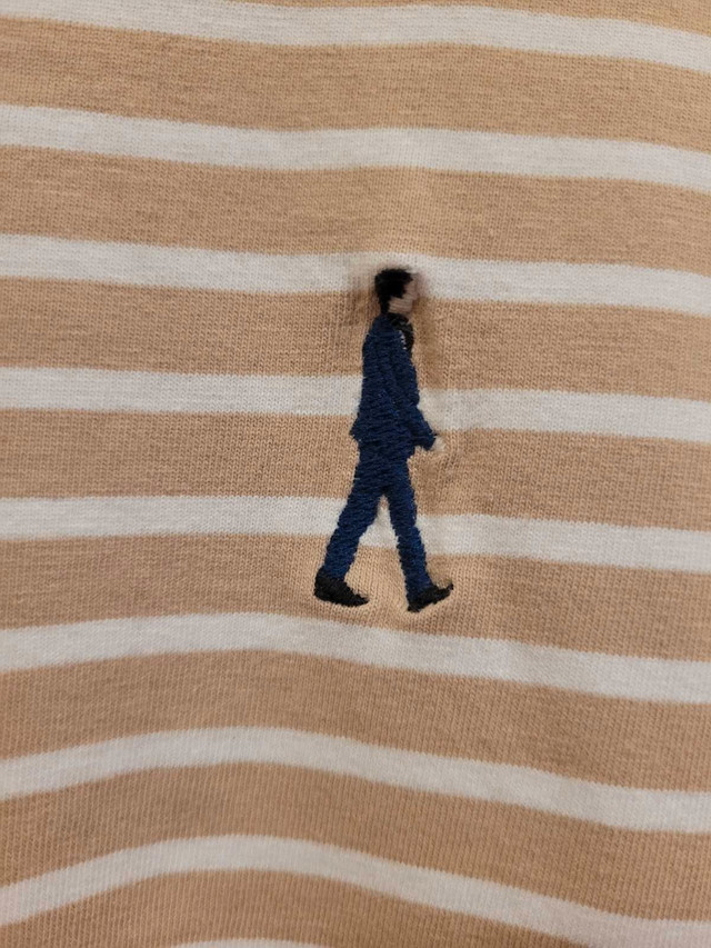 Men's Selected Homme Embroidered Tan Striped Shirt - photo 4