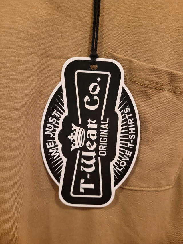 Brand New T-Wear Co Men's Large Tan T-Shirt With Tags - photo 5