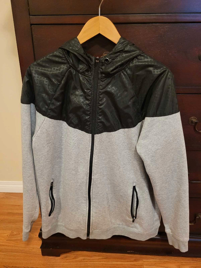 Men's Medium Reebok Black and Gray Windbreaker Jacket